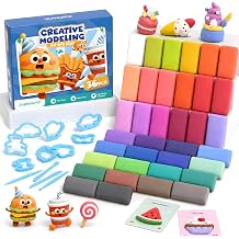 JUPITEARTH Air Dry Clay for Kids, 36 Colors Modeling Clay Kit