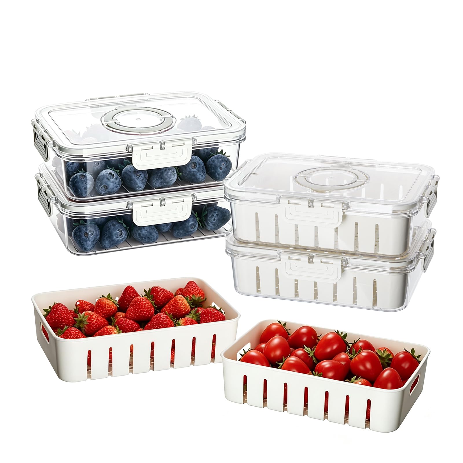 Photo 1 of Piszvbej Fruit Storage Containers, 2 Pack