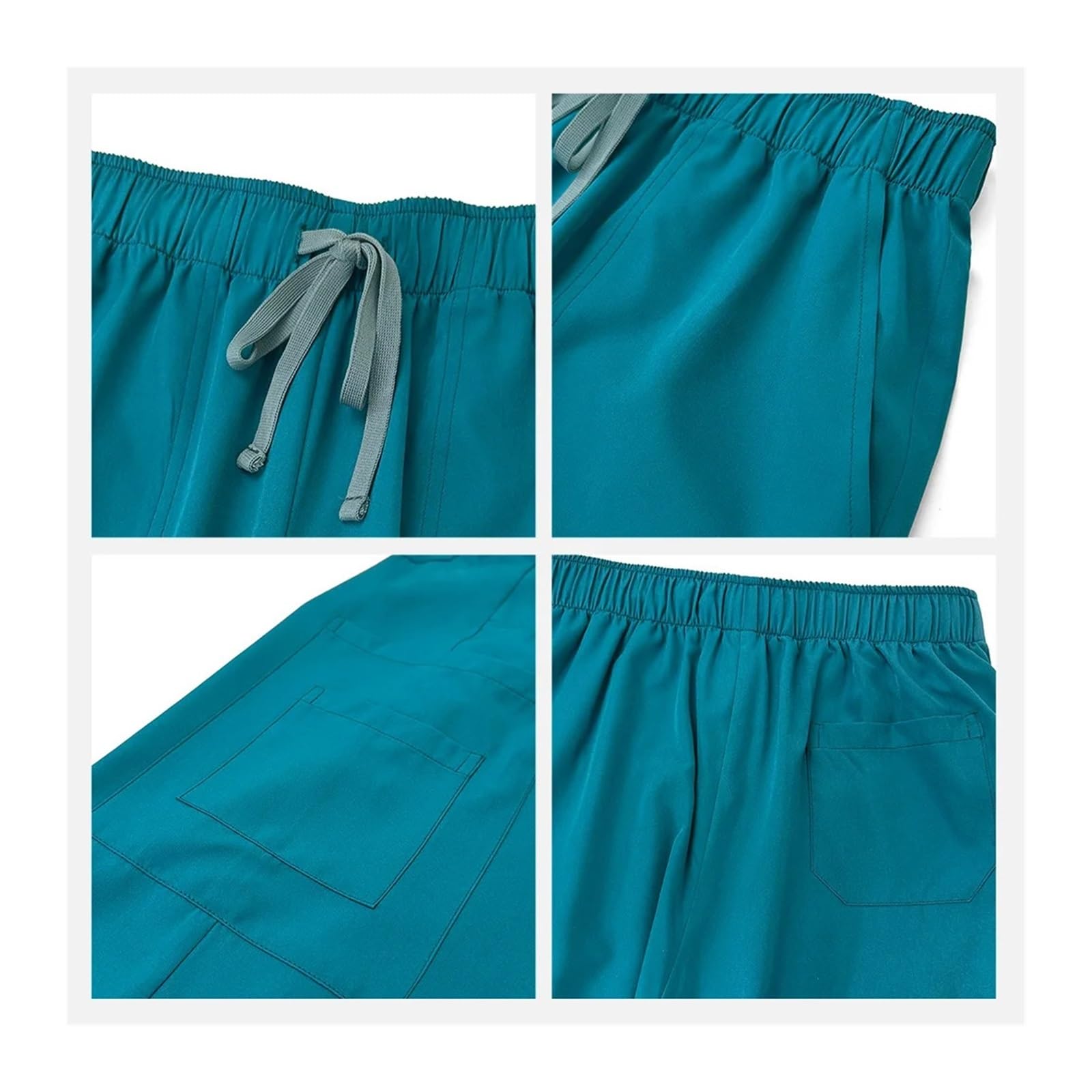 Uniformi e Camici Sanitari Donne Uomini Camici Set Top Pantaloni Clinica Odontoiatrica Salone di Bellezza Abbigliamento da Lavoro Vestiti(Deep Blue,M)