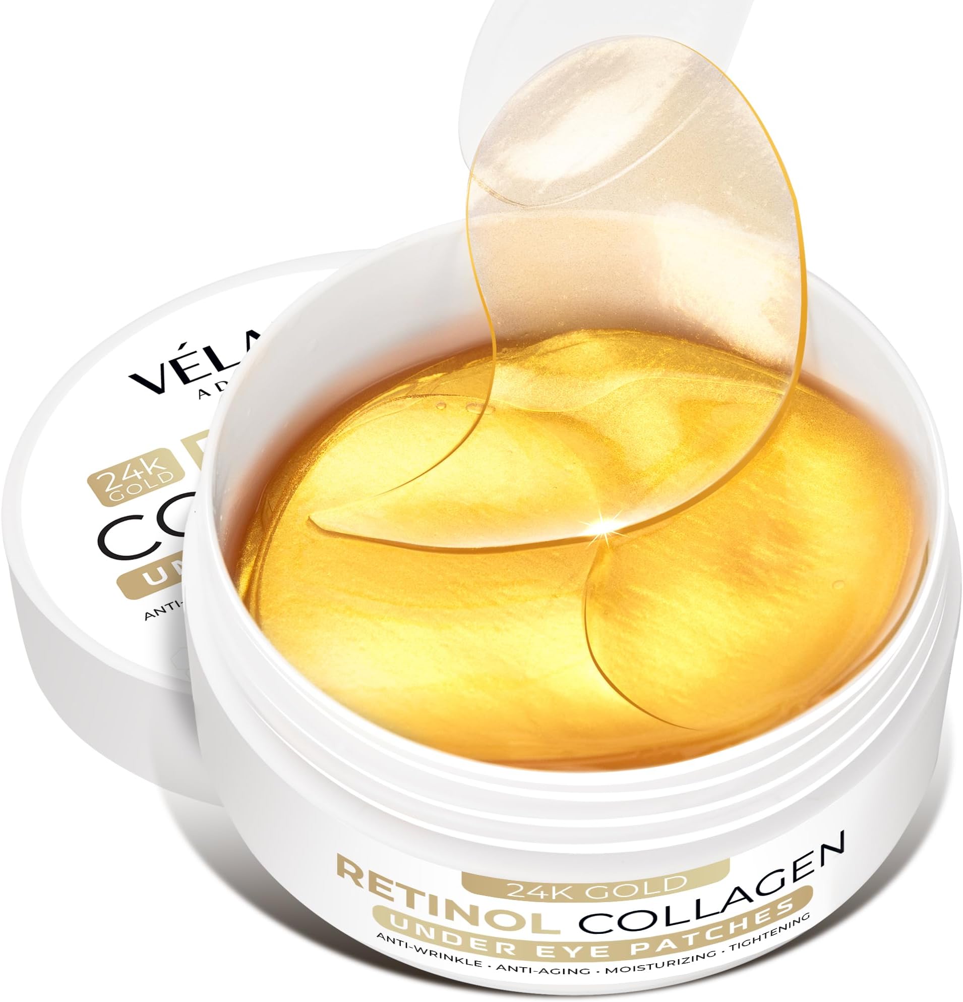 Under Eye Patches: 24K Gold Under Eye Mask for Puffy - Retinol Patchology Eye Patches for Wrinkles and Dark Circles Puffiness- Collagen Under Eye Bags Treatment for Women Men 60 Pcs