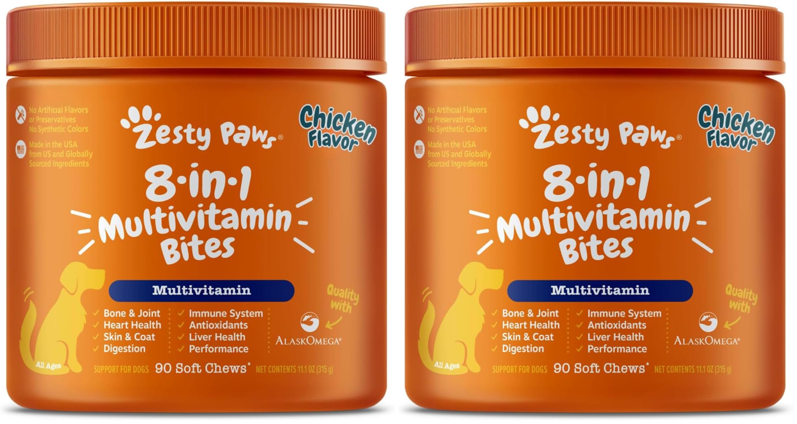 Zesty Paws Dog Vitamins - Dog Multivitamin Chews, Chicken, 250 Ct — Amazon image 20
