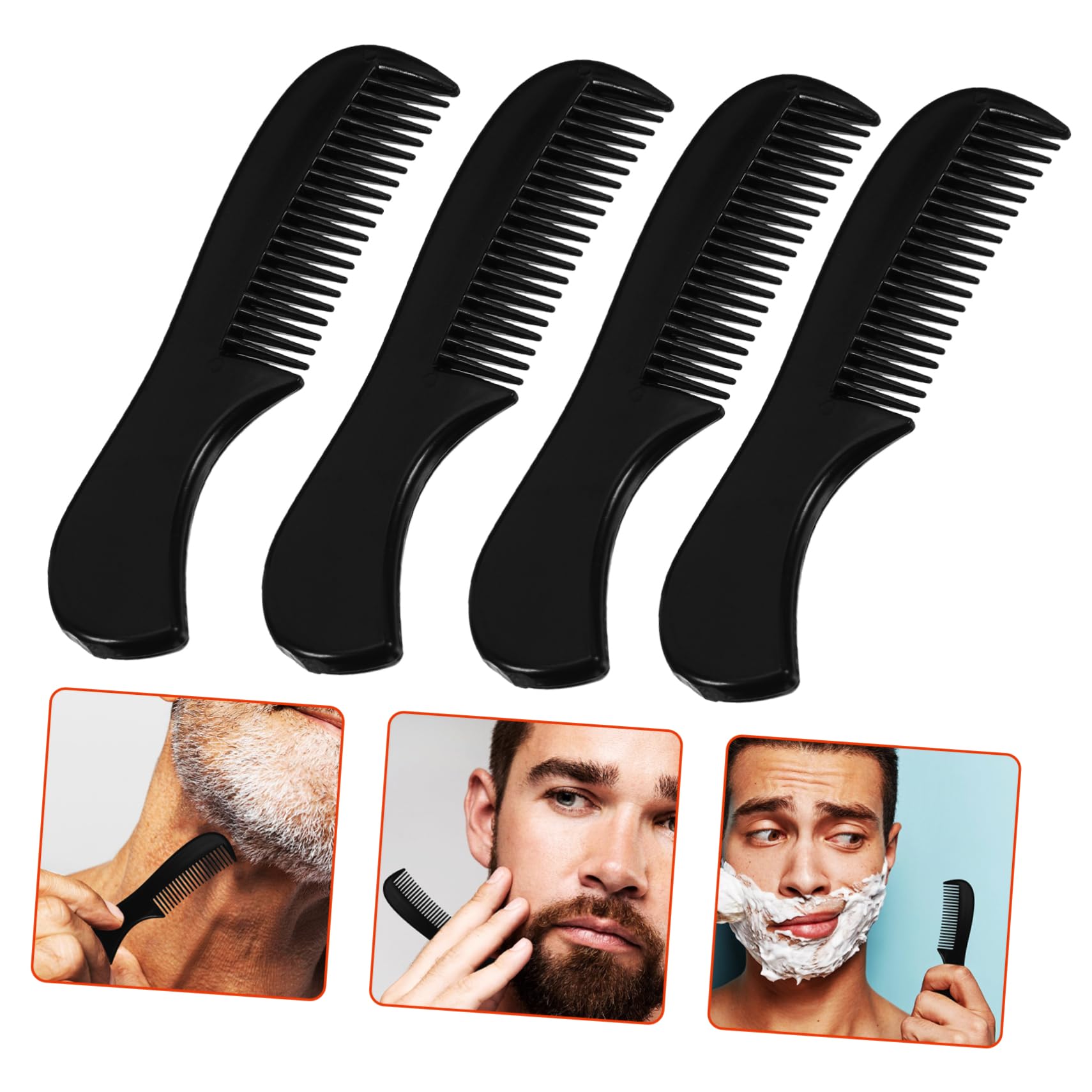 Healeved 50pezzi Pettine Tascabile Per Barba Da Design Elegante e Compatto Adatto Tutti Tipi Di Per La Quotidiana Materiale Resistente e Durevole