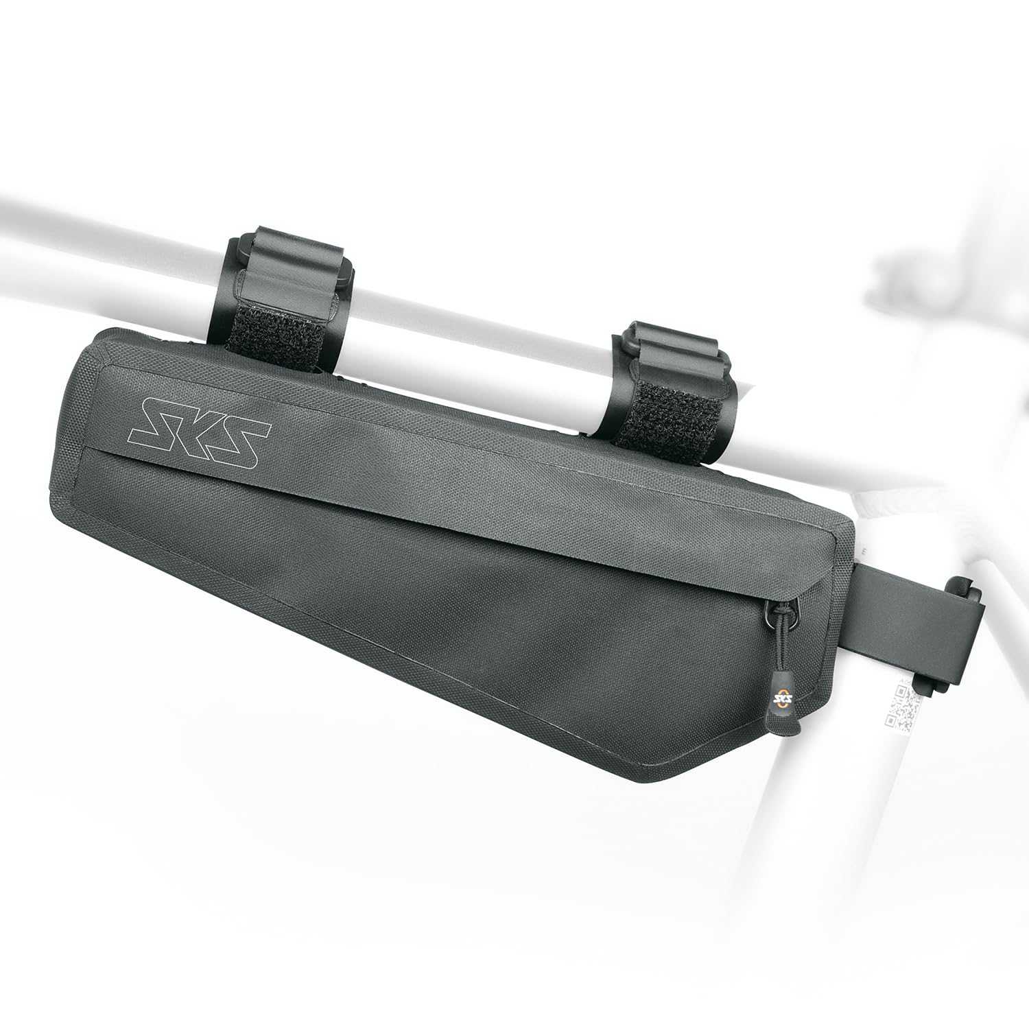 SKS GERMANY Race Frame Bag Sacoche de Cadre de vélo (Sacoche de vélo, Coupe Vent et légère, imperméable, éléments réfléchissants, Maintien sûr, Sac de Cadre ou de Tige de Selle) Noir