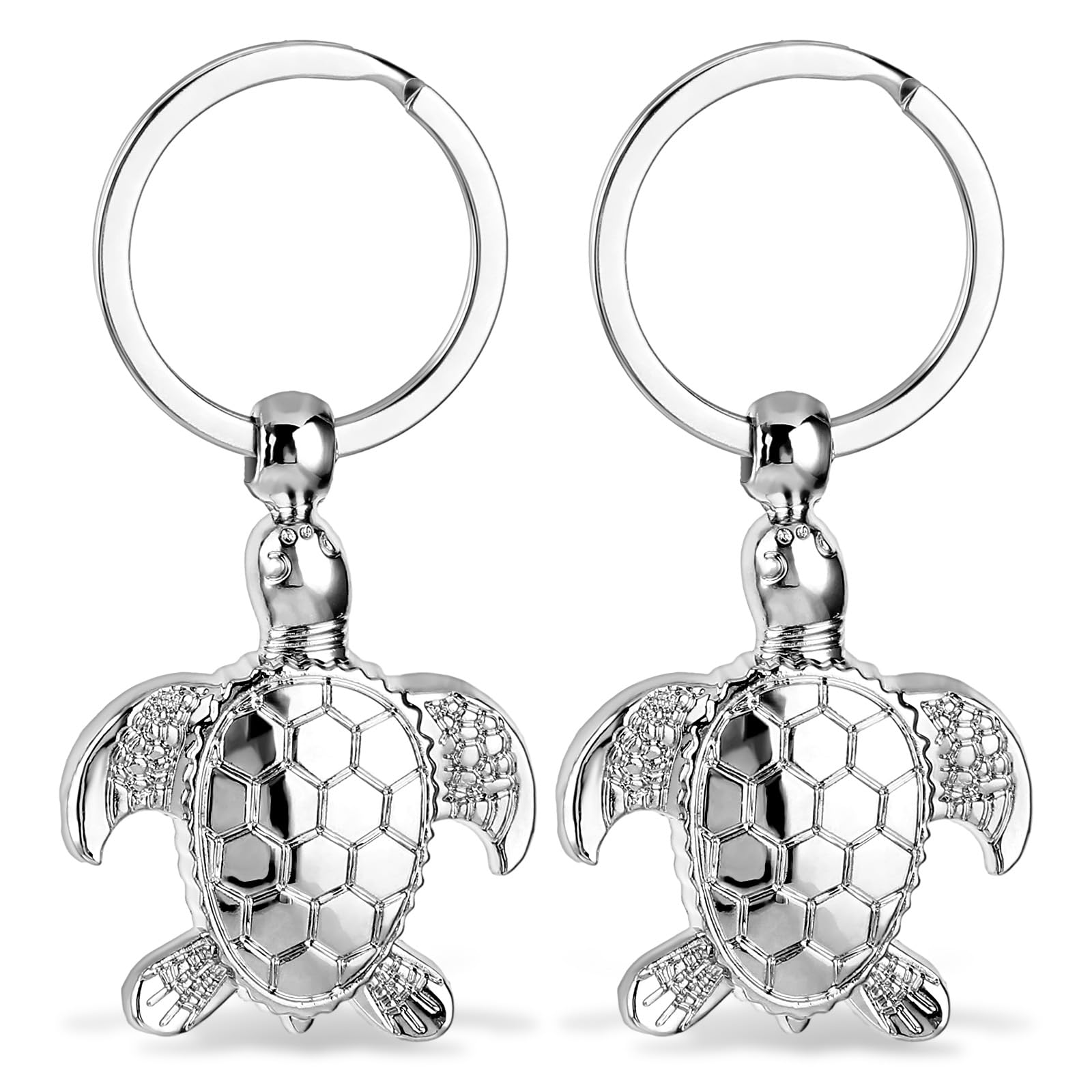 Portachiavi Tartaruga Marina In Acciaio Inox – Regalo Portafortuna Con Incisione, Per Donna E Uomo, Con Sacchetto Gioielli