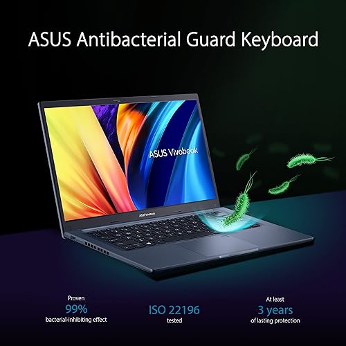 Miniatura 2 de ASUS VivoBook 14 - Laptop delgada, pantalla FHD de 14 pulgadas, CPU Intel Core i3-1215U, gráficos Intel UHD, RAM DDR4 de 4 GB, SSD de 128 GB, sensor