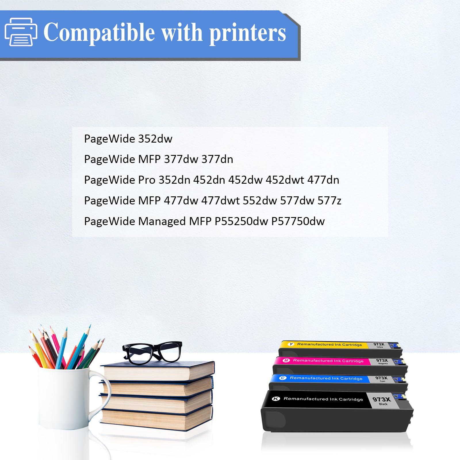 Smart Ink Kompatible Patronen Für HP 973X – 2er Pack Schwarz, Für PageWide Pro Drucker (bis 10.000 Seiten)