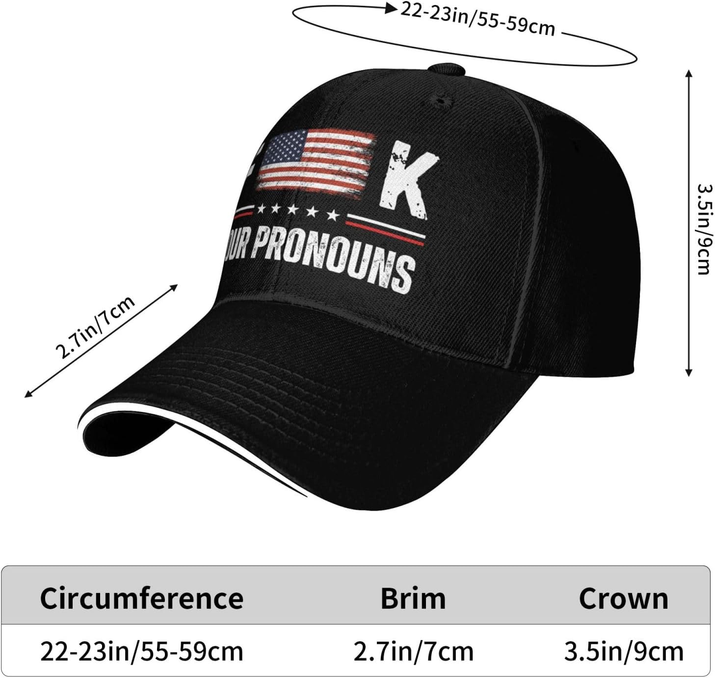 Fuck Your Pronouns hat Anti Liberals Woke-Dei-Madness Baseball Cap