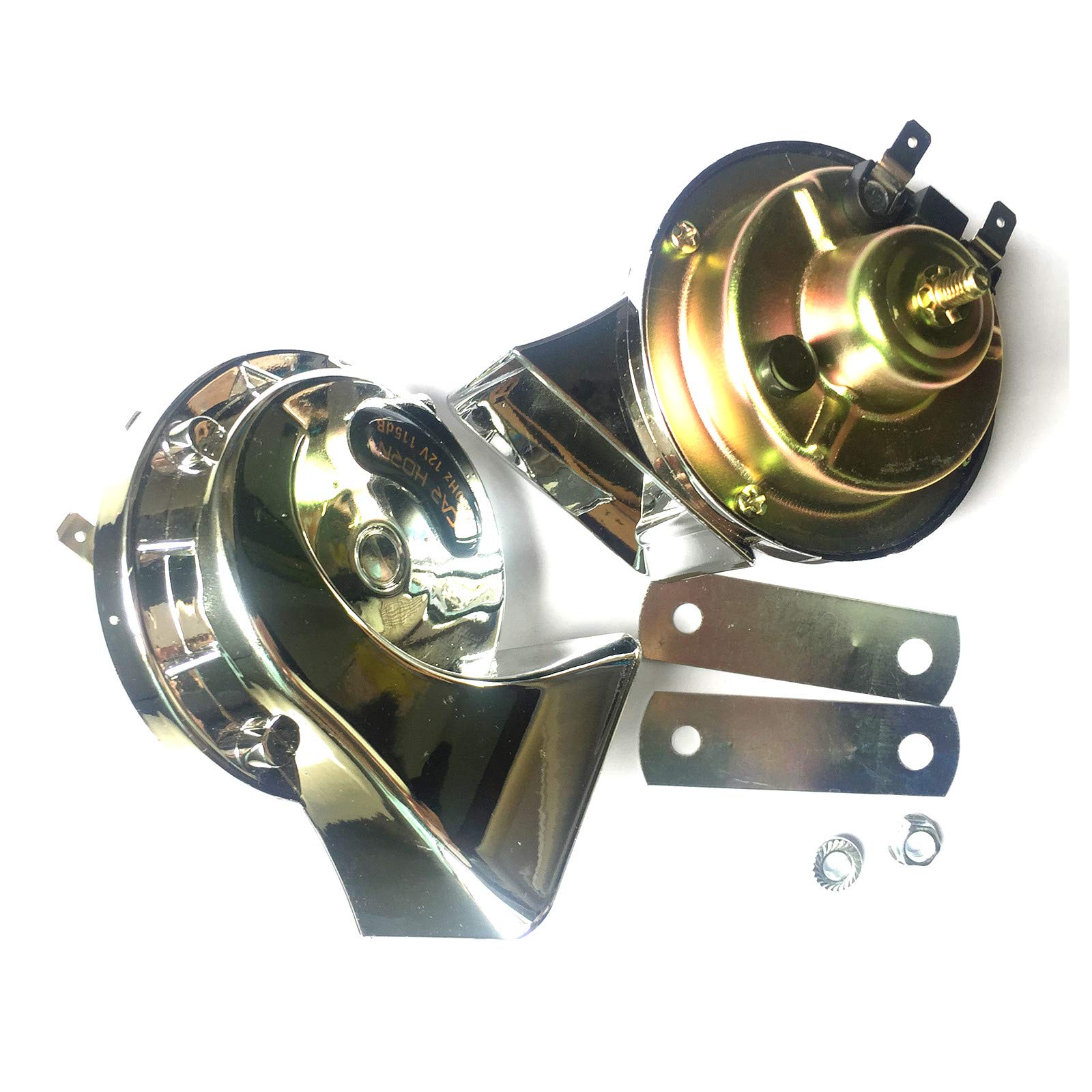 YIYIDA Car Horn Corne De Voiture Klaxon électrique de voiture 115DB Corne De Camion Corne D'escargot Noir Étanche Corne Haute Et Basse Tonalité Avec Support En Métal Pour 12V Camion YIYIDA Car Horn Corne De Voiture Klaxon électrique de voiture 115DB Corne De Camion Corne D'escargot Noir Étanche Corne Haute Et Basse Tonalité Avec Support En Métal Pour 12V Camion