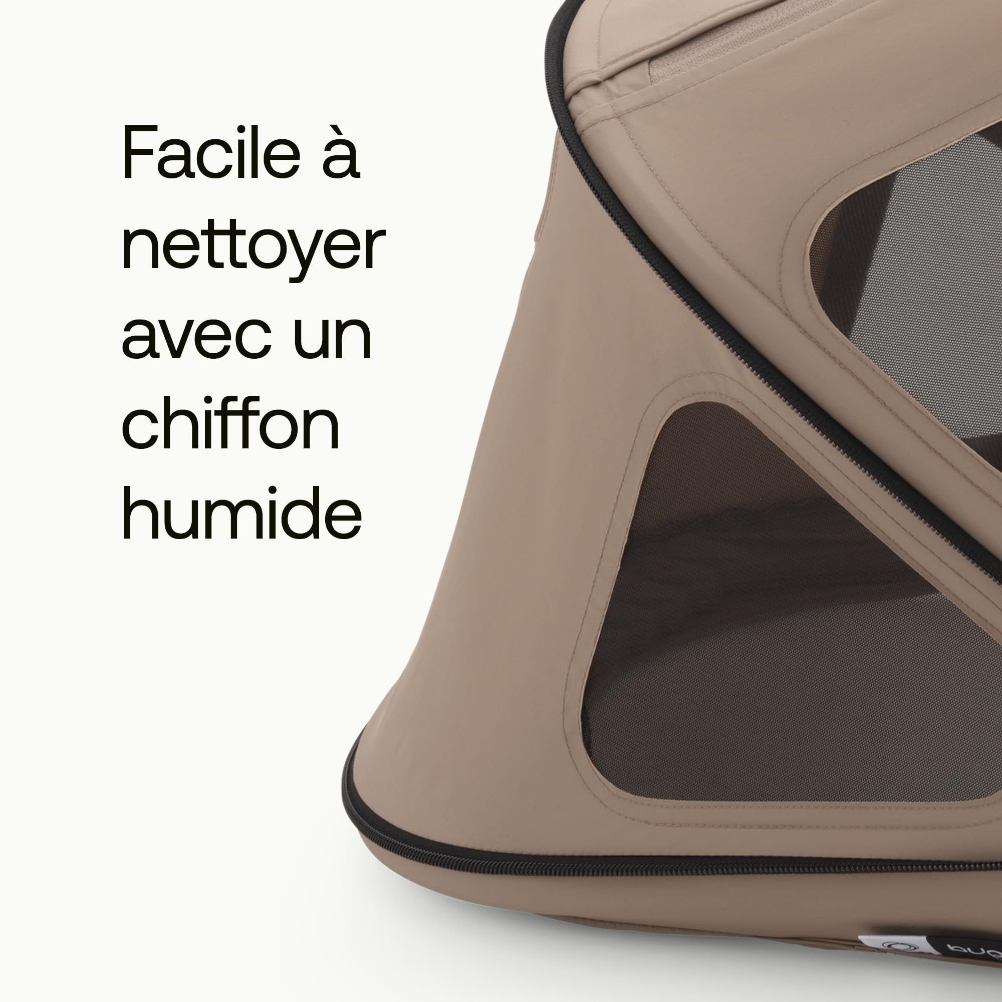 Bugaboo Dragonfly Breezy Solufflet, Extensible pour une protection complète et une protection solaire optimale, Desert Taupe