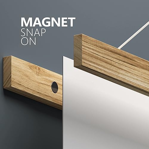 Vista 3 de wall26 - Póster colgante con marcos de madera - Venas de hojas secas - Arte decorativo de pared listo para colgar - 18 x 36 pulgadas