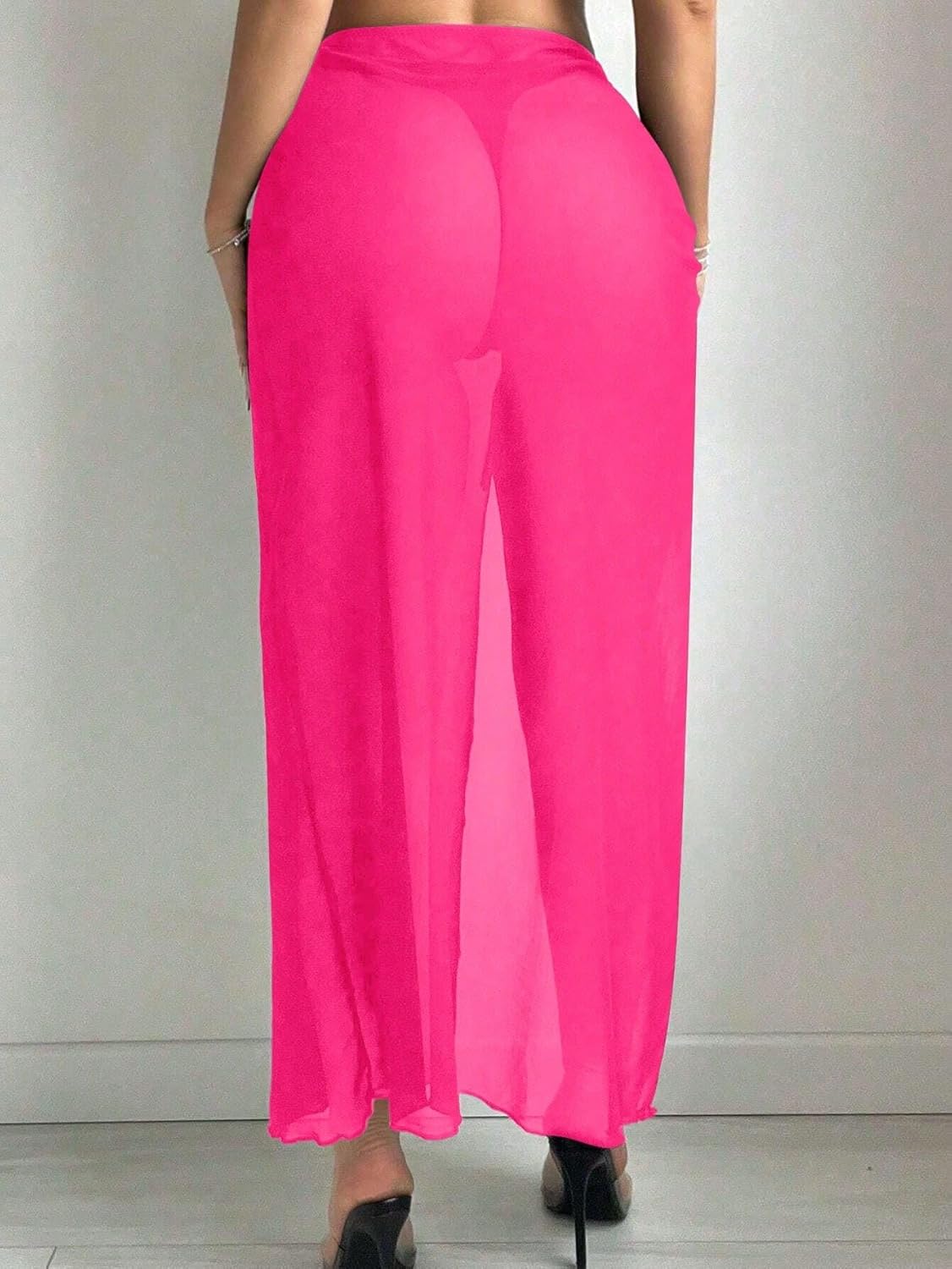 Women's Solid Color High Slit Beach Coverup cover ups for swimwear