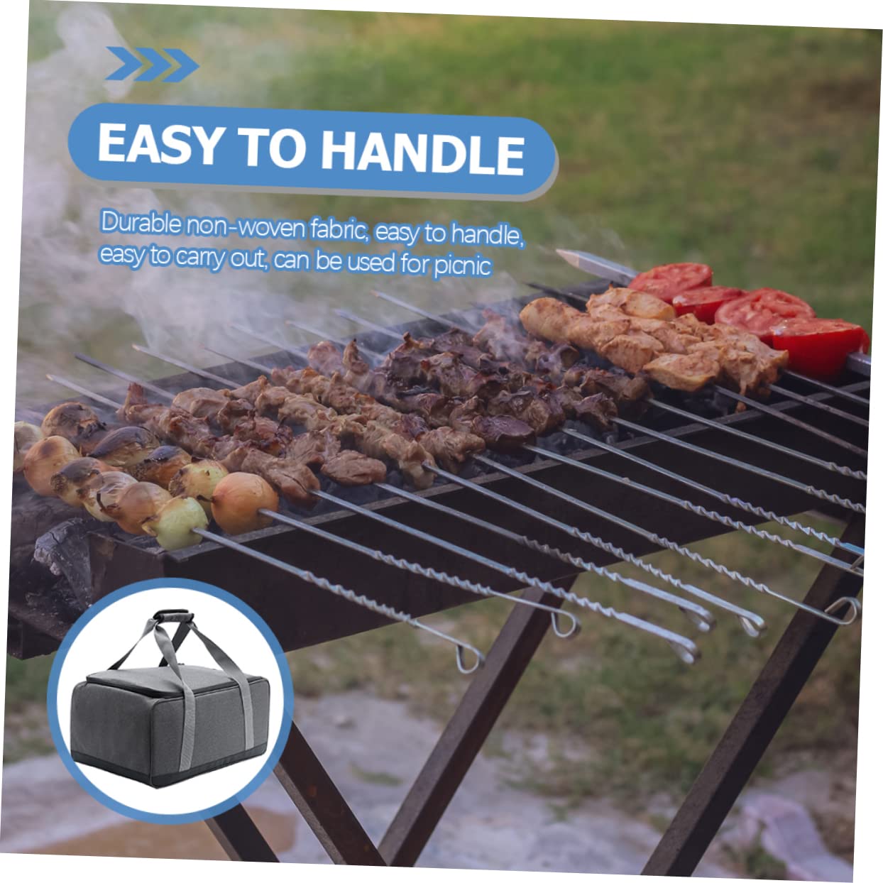 Amosfun Estuche Multifuncional para Utensilios De Cocina Camping, Bolsa para Sartén Resistente, Gran Capacidad, Cremallera y Asa, Adecuado para Almacenamiento y Transporte Exteriores