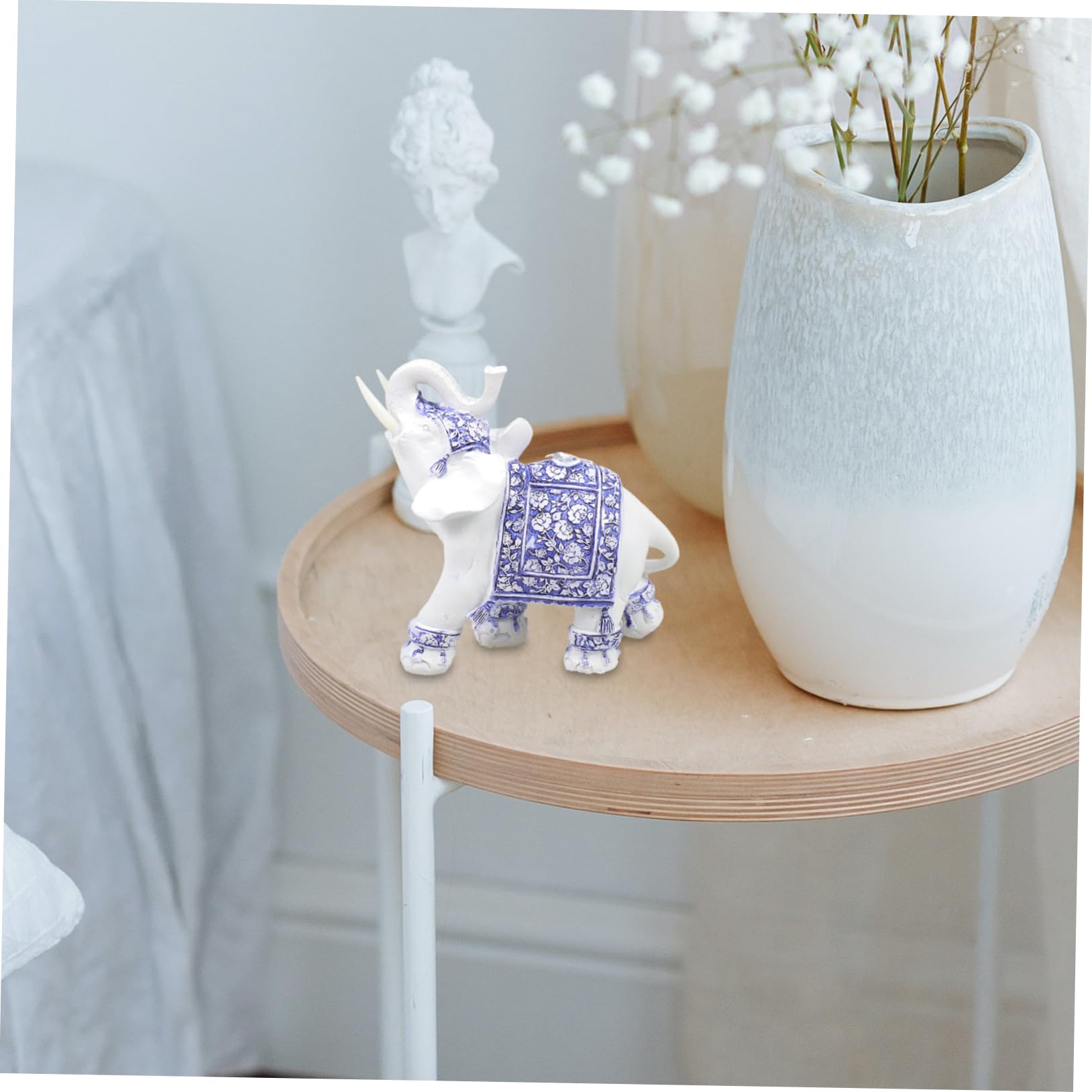 MAGICLULU 4 Statuette Di Elefanti Portafortuna in Resina Decorazione Per La Casa