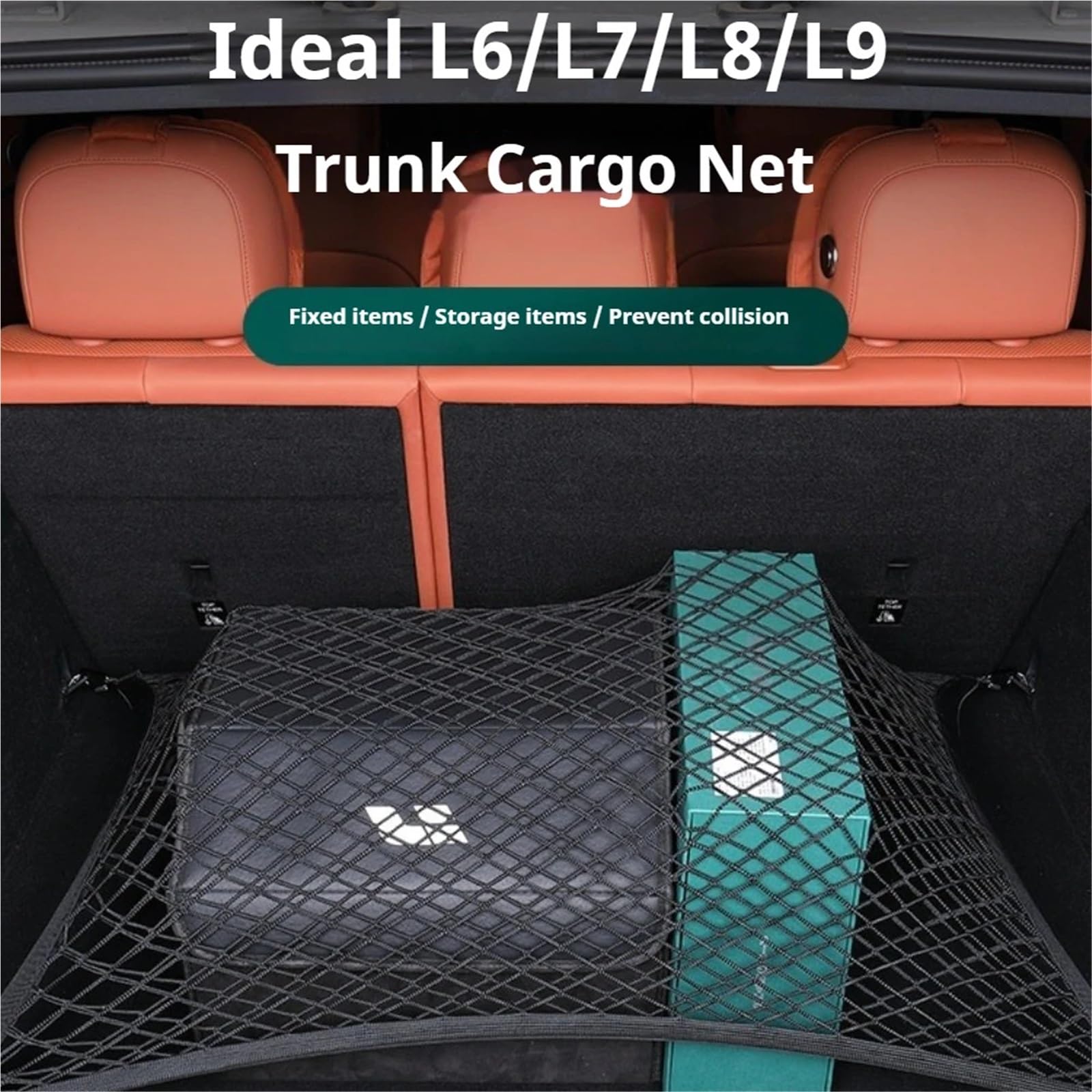 Rete portaoggetti Auto Cargo Net for Car Specialized Trunk Fixed Luggage Storage Organizer Mesh Bag Auto Interior Holder(L6 L7 L8 L9-A)