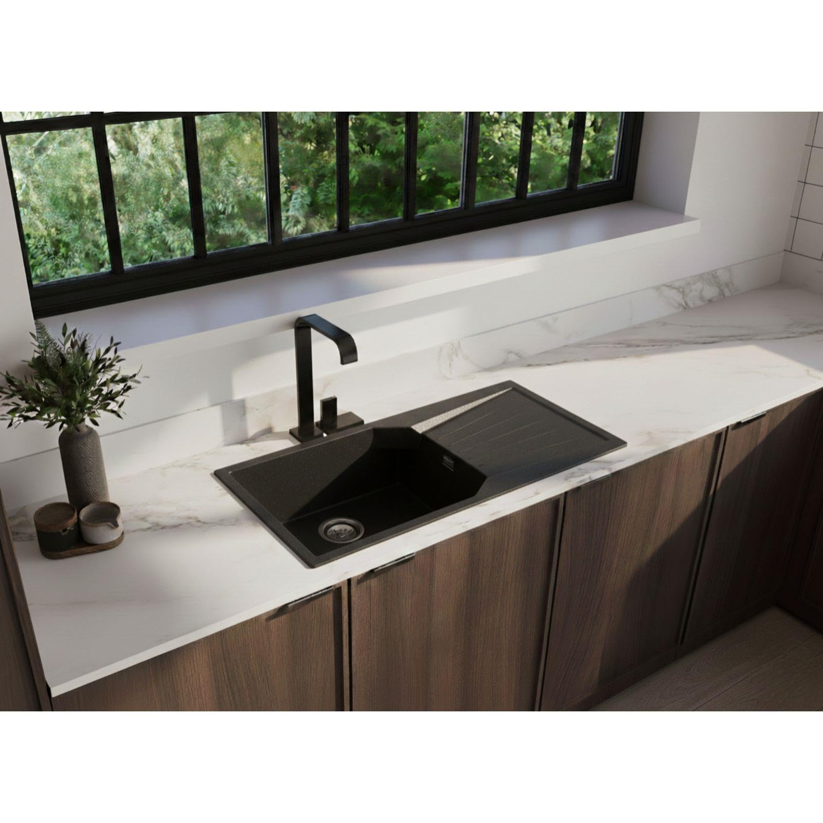 LD100BL Fregadero Negro XL 1 Seno Composite BIO