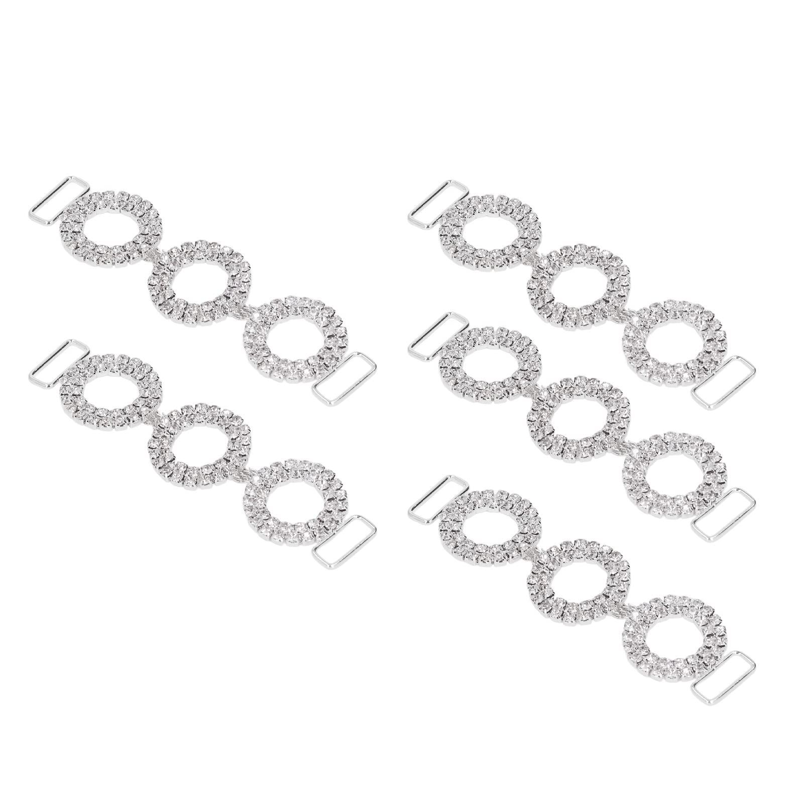 Chiusure con Fibbie da 8,5 Cm, Connettori per Bikini da 5 Pezzi, Strass in Vetro Scintillante, Connettori per Costumi da Bagno Bikini, Fibbia per Costumi da Bagno
