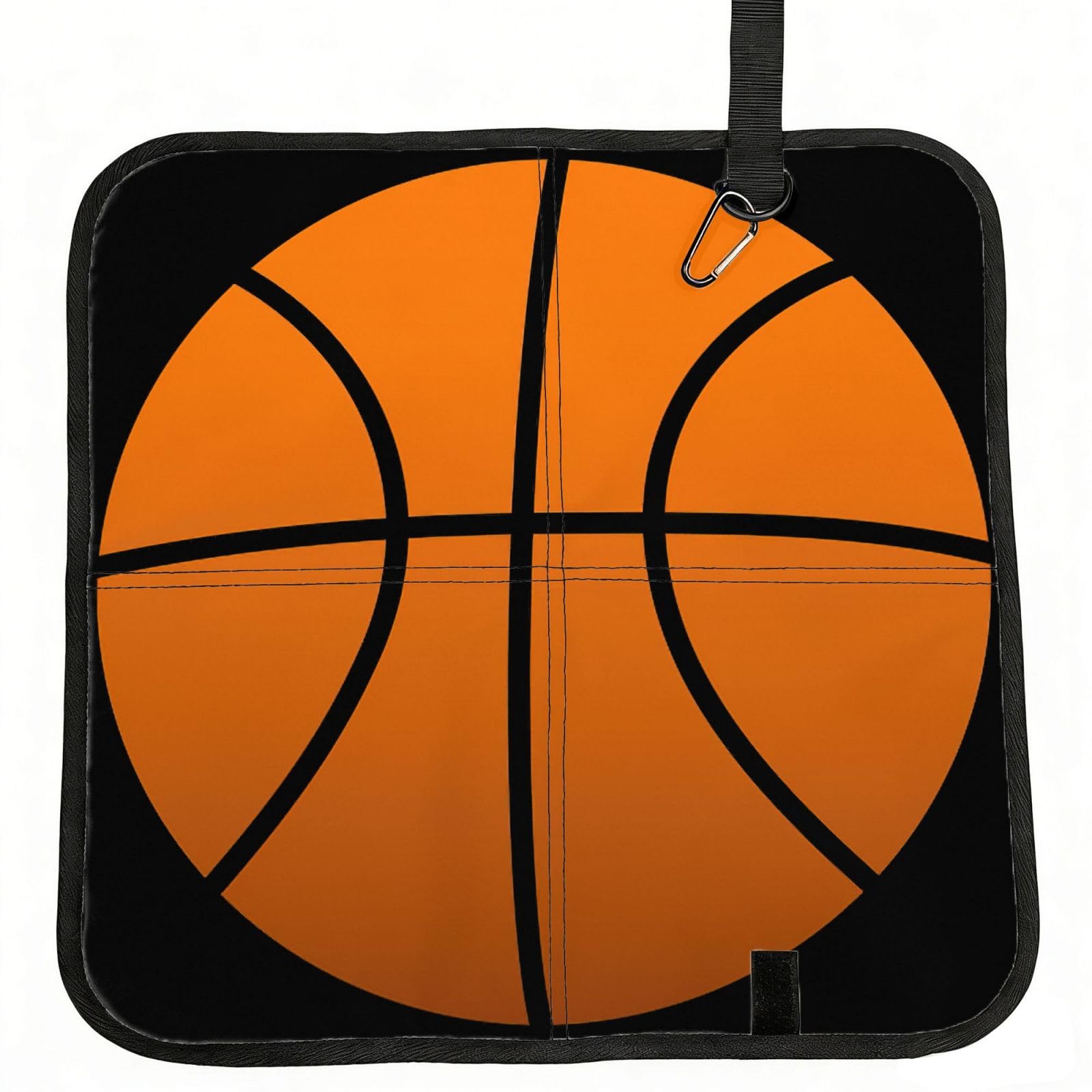 OKFSTY Basketball Print Fold Away Seat Cushion Portable Outdoor Pad Polyester Bleacher Bench Mat Travel Picnic Pad