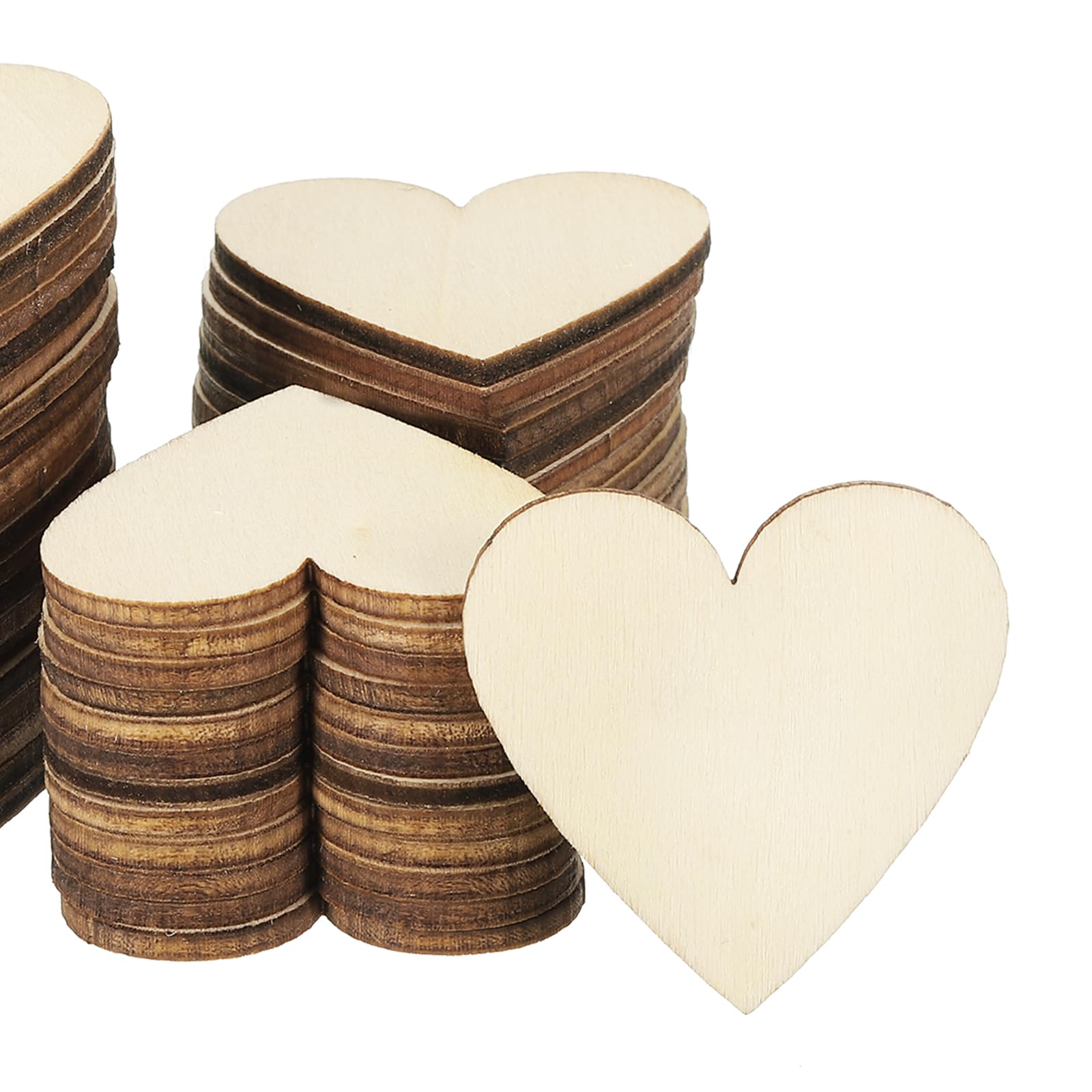PATIKIL 40mm Wooden Hearts