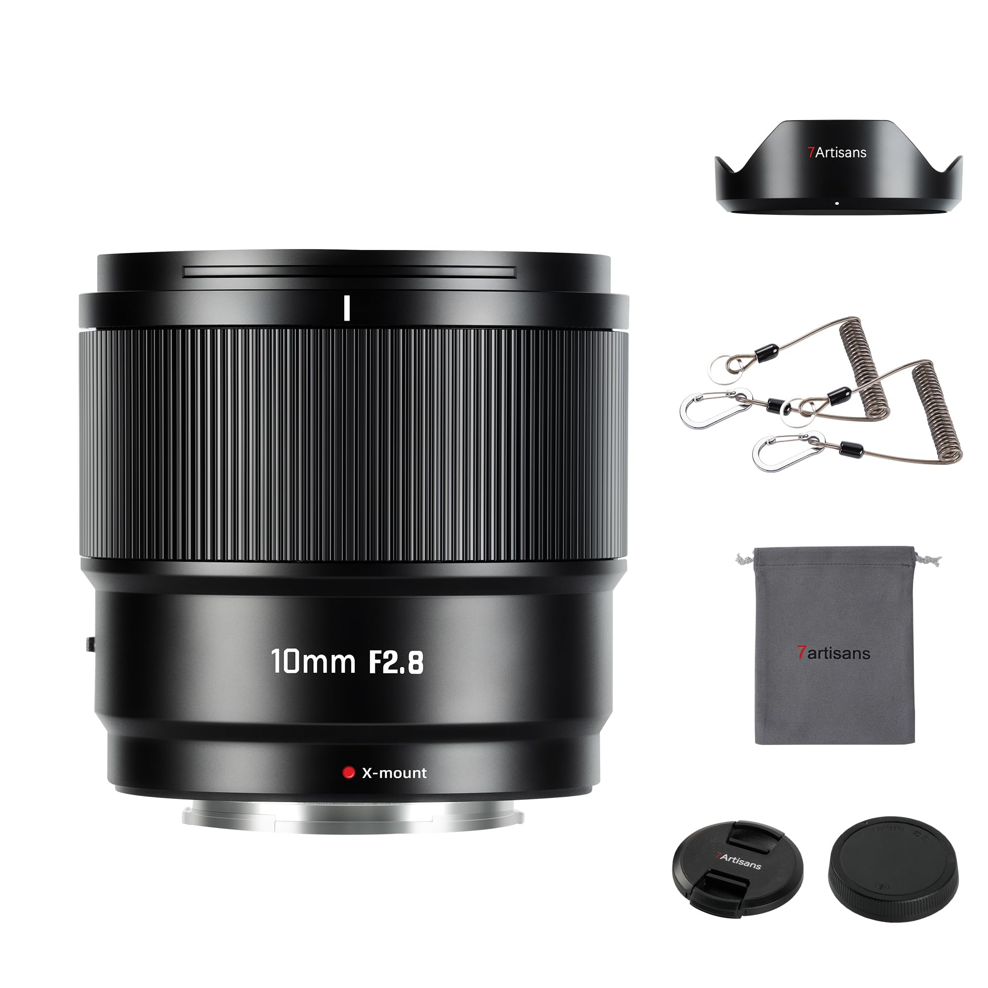 Objectif Grand Angle 7artisans AF 10 mm F/2.8 APS-C Grande Ouverture Reconnaissance Automatique/Manuelle des Visages et des Yeux Compatible avec Les appareils Photo Fujifilm FX Fuji X-H/T/T30/S/E/A