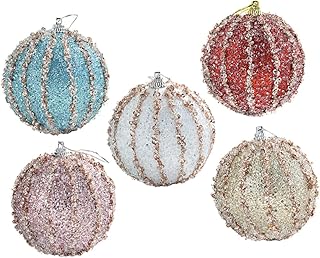 PRETYZOOM 5 Peças Pingente De Natal Bolas De Árvore De Natal Decorações Penduradas Enfeites De Árvore De Natal Enfeites Pendurados Bolas De Natal Decoração Bolas De Natal Bola Suspensa Bola