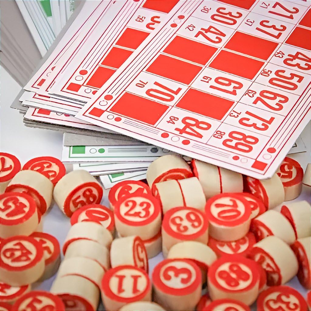 Grupo ShopMix, Jogo De Bingo Pedras Numeradas Madeira 48 Cartelas