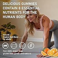 Vista 6 de Fruitoday Iron Gummies with Multivitamin, Iron Supplement for Women & Men with Vitamin A & C, B Complex, Zinc, Folate, Blood Builder & Energy