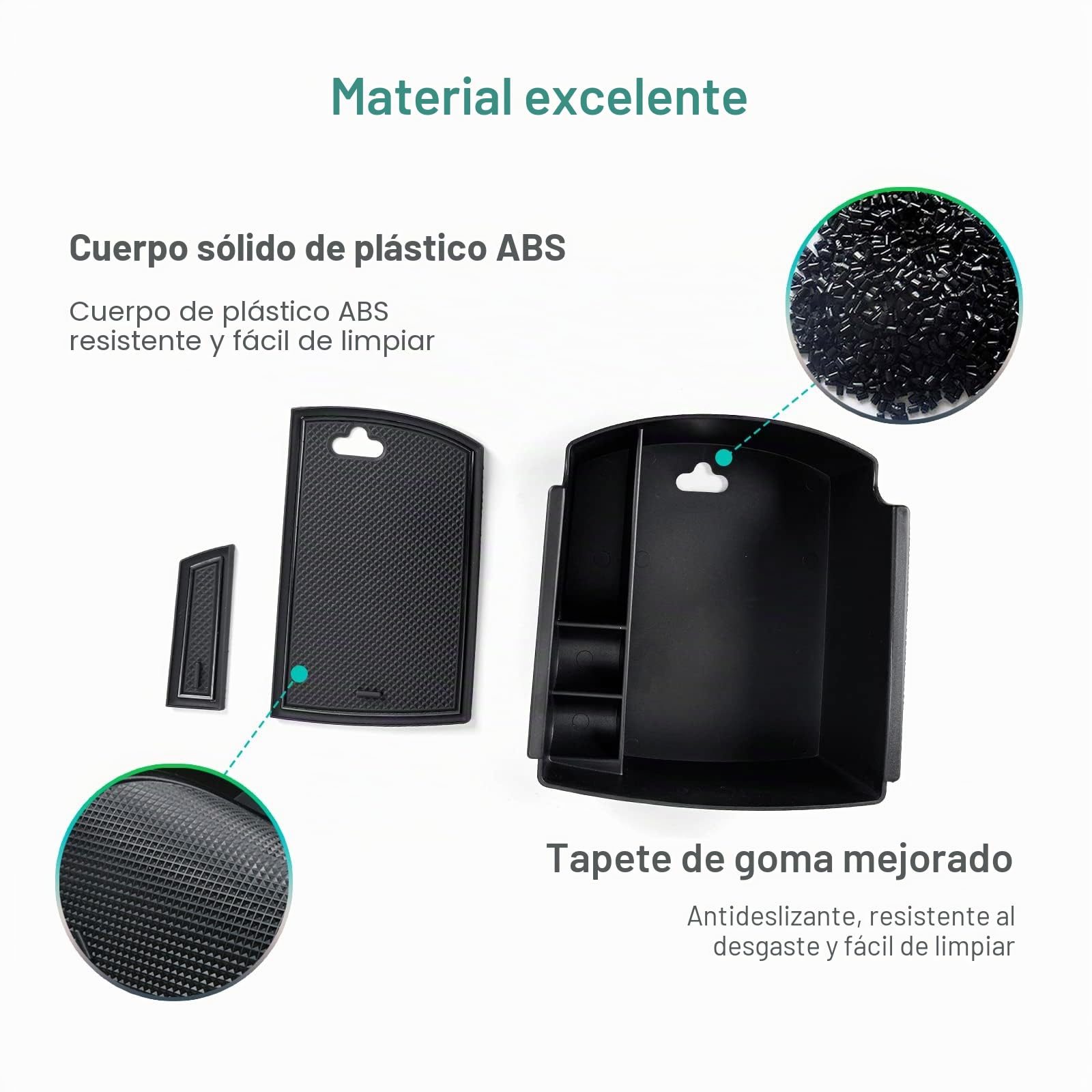 GAFAT 2017-2024 2025 Hyunda-i i30/i30 N/N Line/Fastback Caja de Almacenamiento para Consola Central, Reposabrazos Organizador Bandeja Guantera, Compatible con Hyundai i30 [No para Freno Electrónico]