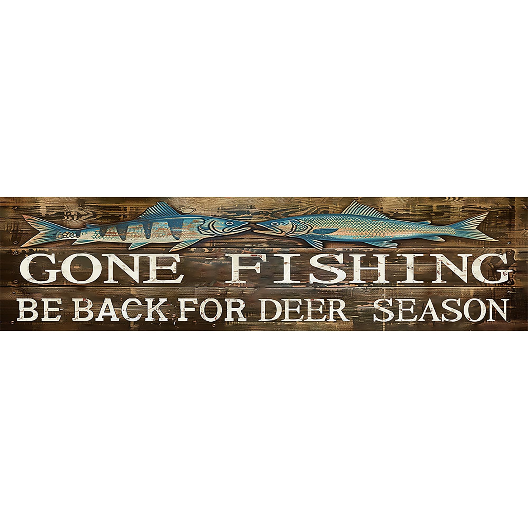 Fishing Happiness Bass Fishing Lake Hunt Cabin Rustic Wall Decor Metal Tin Sign 4x16 Inch