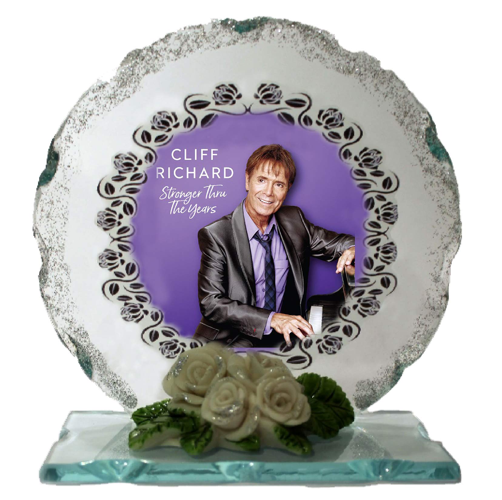 Cellini Plauqes Multicolor Cliff Richard Beautiful Crystal Glass Photo Plaque Custom Made To Order Edition Keepsake For The Fan