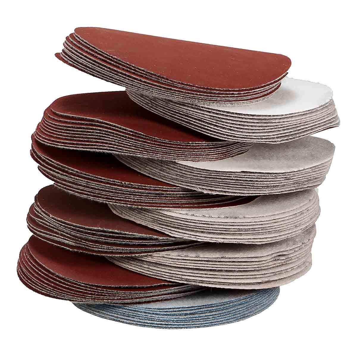 200PCS 3 inch Sanding Discs Hook Loop, VÉZAAR Orbital Sander Pad Headlight Restorations Sandpaper Backing Aluminum Oxide 80 100 180 240 600 800 1000 1200 2000 3000 Grit Assortments