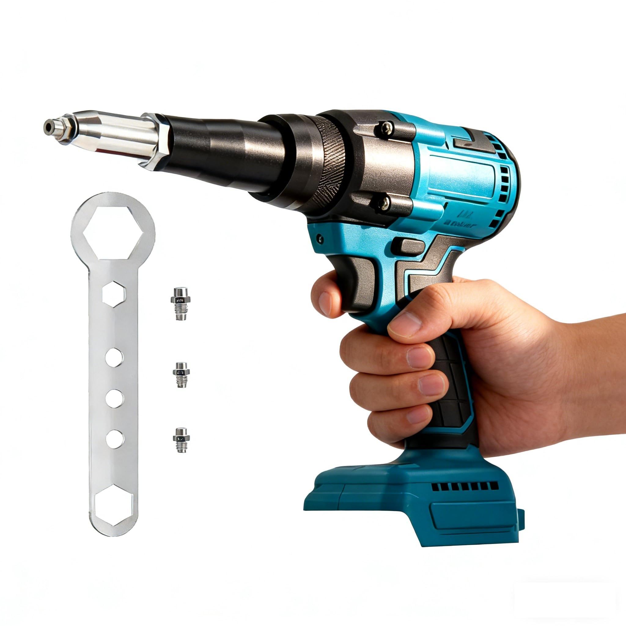 Fuerdich Electric Brushless Rivet Gun for Makita 18V, 1/8"-3/16" Auto Riveter