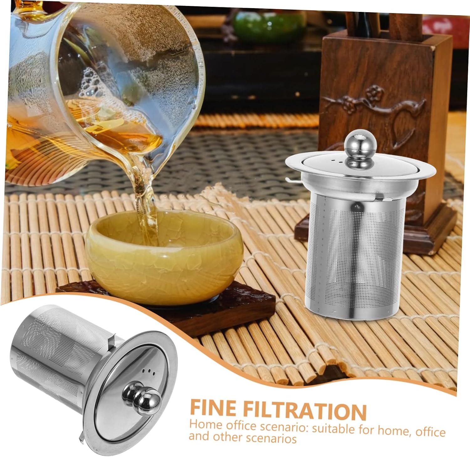 Tea Strainer Filter Reusable Stainless Steel for Loose Leaf Tea