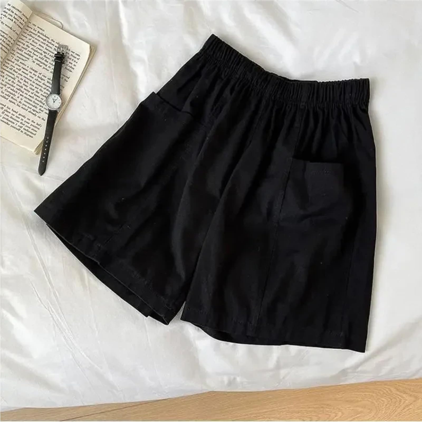 Shorts Utilitaires Rouges Amples à Jambes Larges Fines pour Femmes Vêtements d’extérieur décontractés d’été