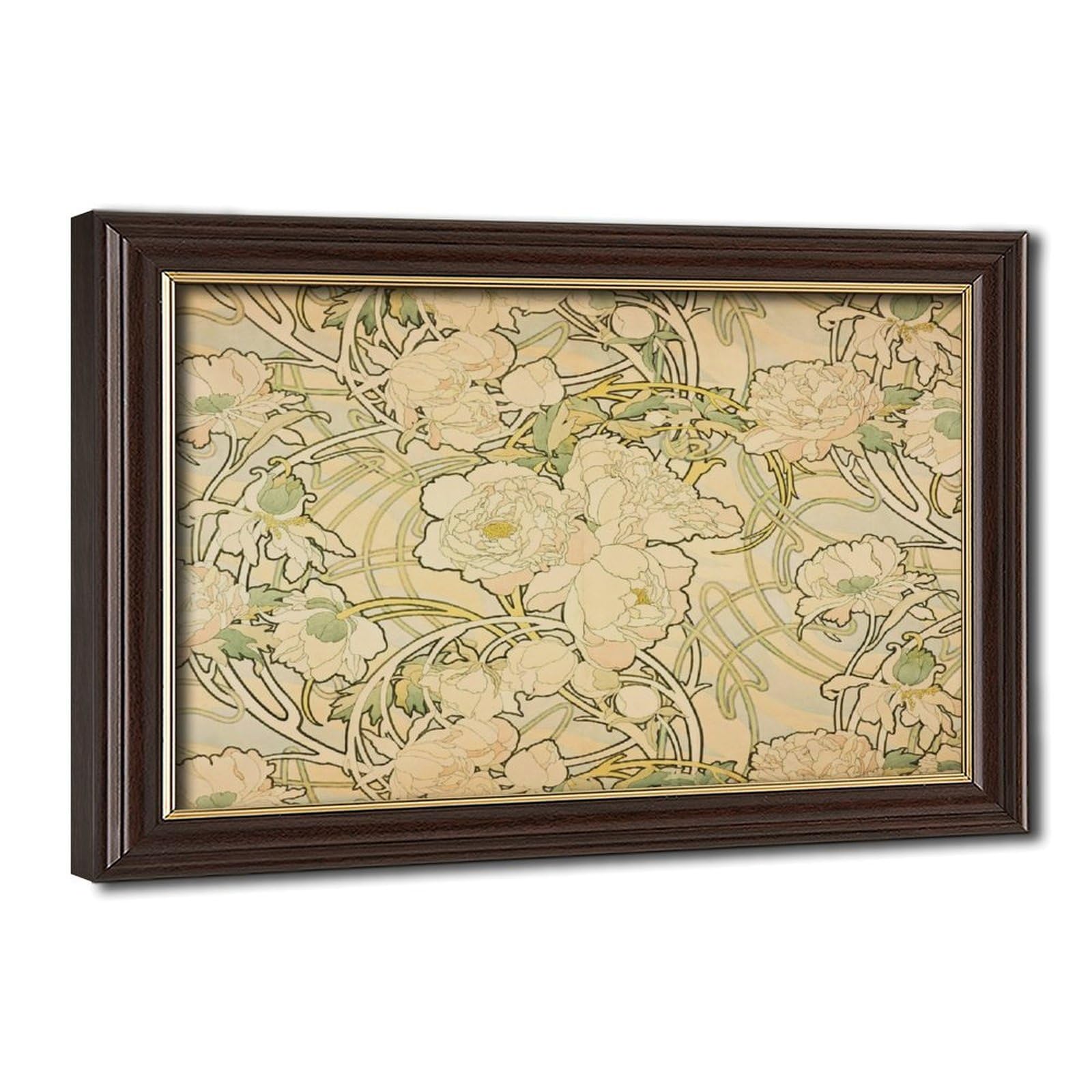 Affiches sur toile pivoines Alphonse Mucha cadre 20x30 cm decor - 8