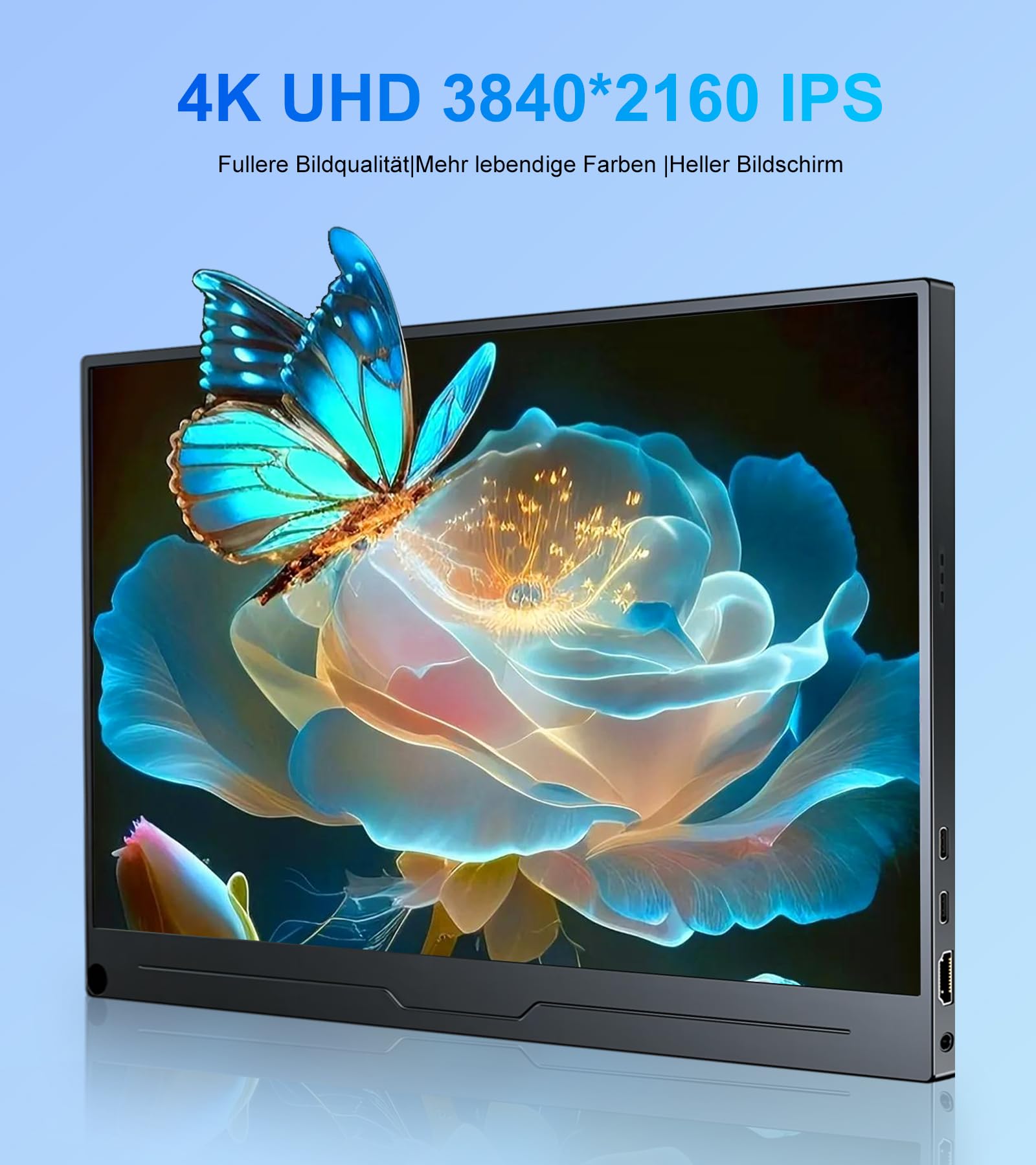 Tragbarer Monitor 15,6 Zoll 4K UHD USB-C IPS - Dettaglio