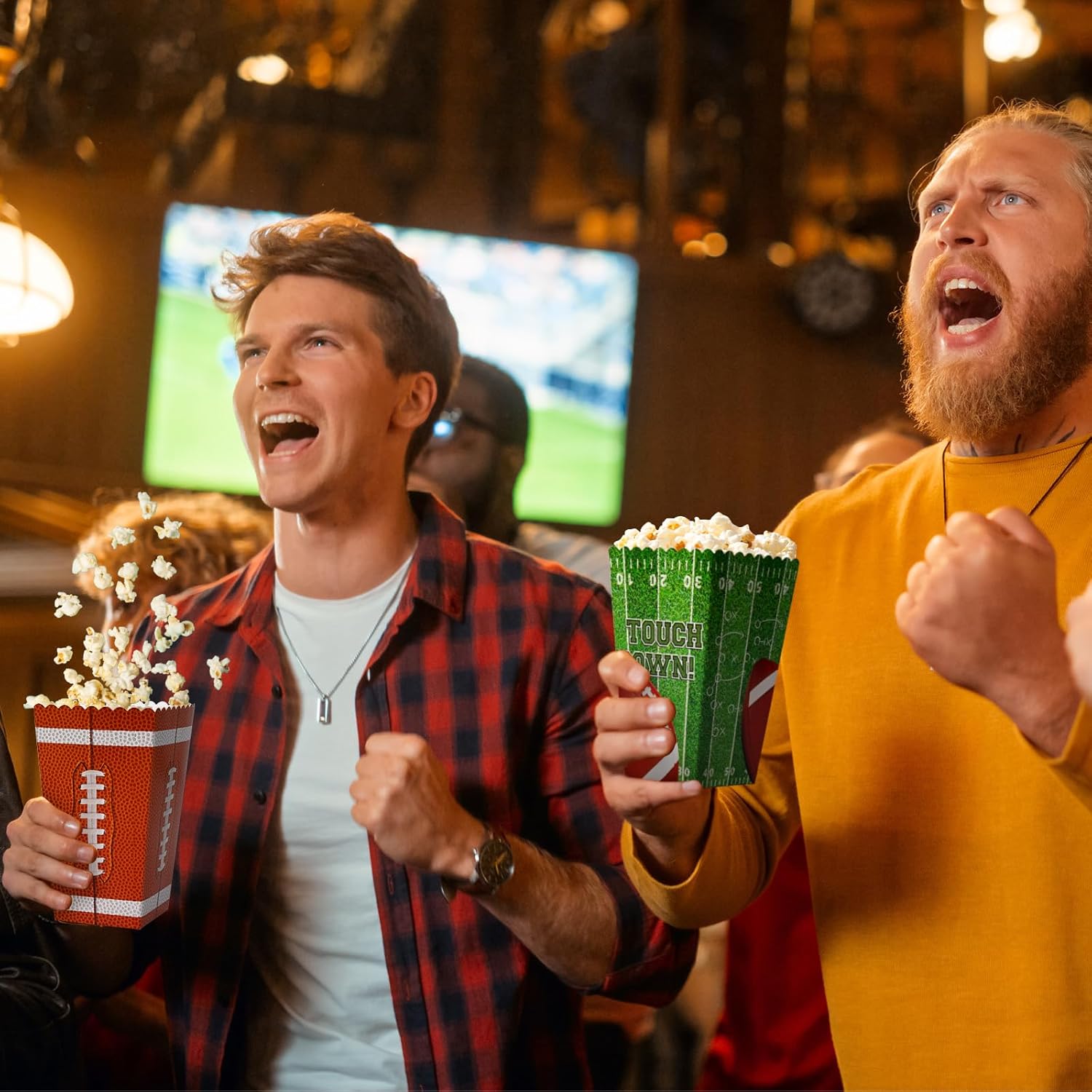 Gatherfun Football Party Supplies Kit for 24 - Popcorn Boxes,Popcorn Buckets for Birthday, Tailgate Celebrations | Football Party Favors & Decorations Set - Image 6