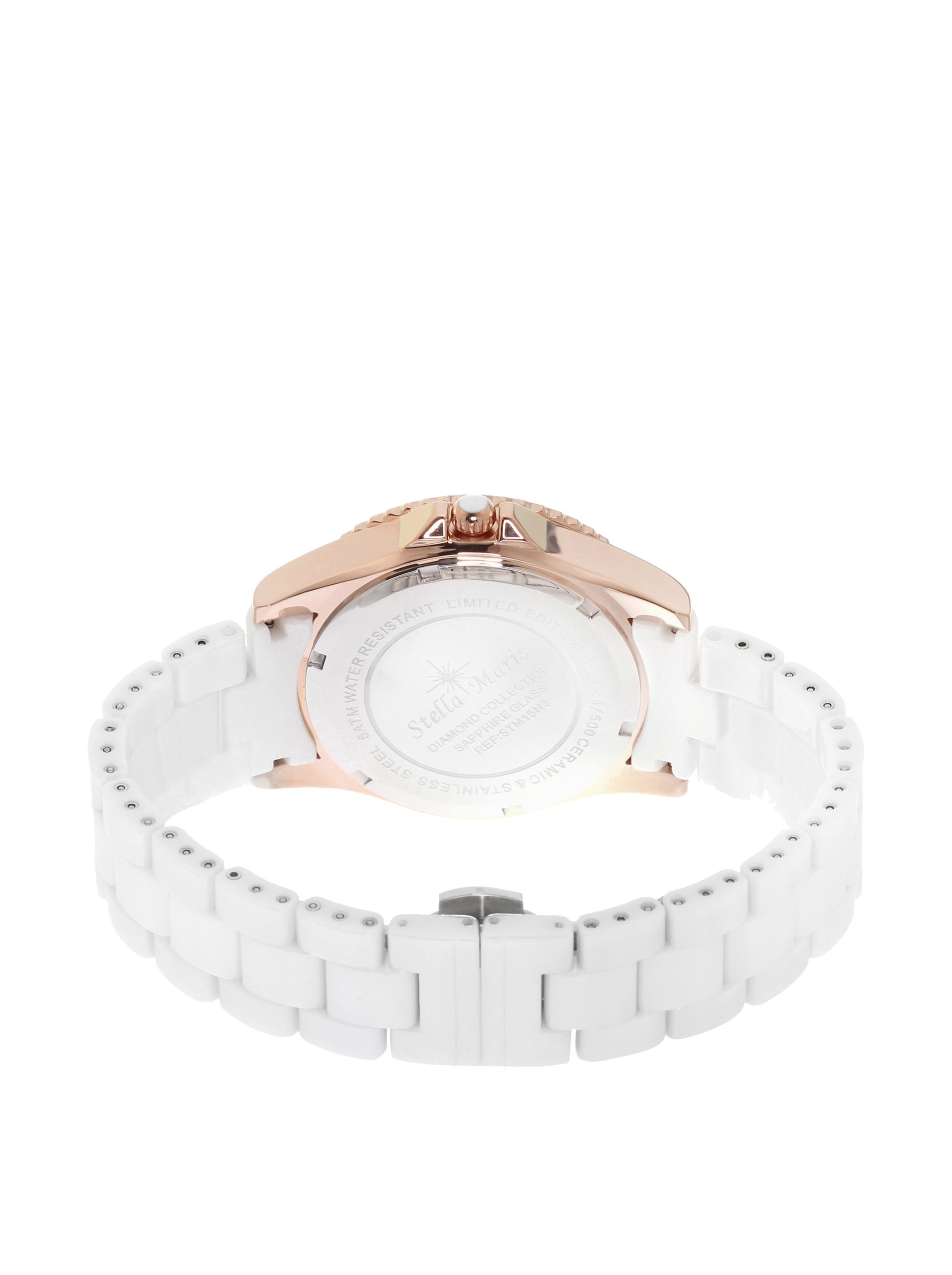 Stella Maris Damen-Armbanduhr Analog Quarz Premium Keramik Diamanten - STM15N3
