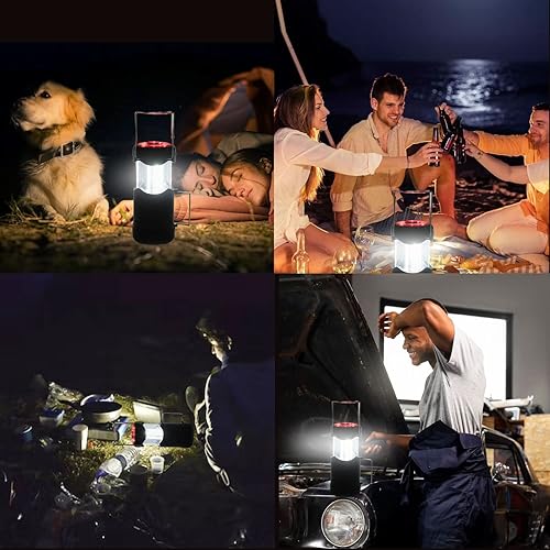 Miniatura 5 de Linterna de camping a pilas  Lámpara colgante COB portátil  Linterna plegable impermeable para luces de tienda, cortes de energía, emergencia de