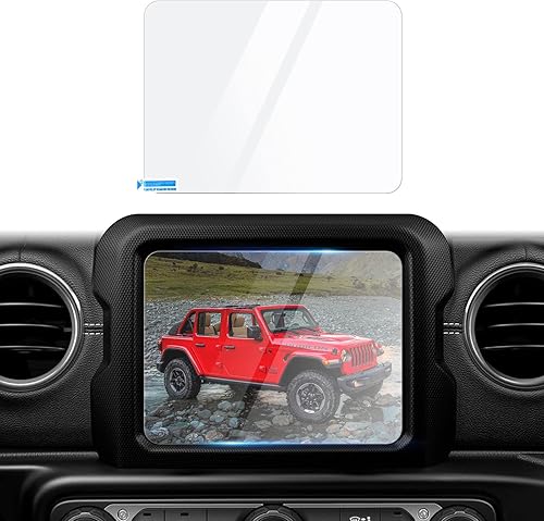 Autorder 2 protectores de pantalla para Jeep Wrangler JLGladiator JT 2024, vidrio templado de 12.3 pulgadas, pantalla táctil de navegación 9H (2