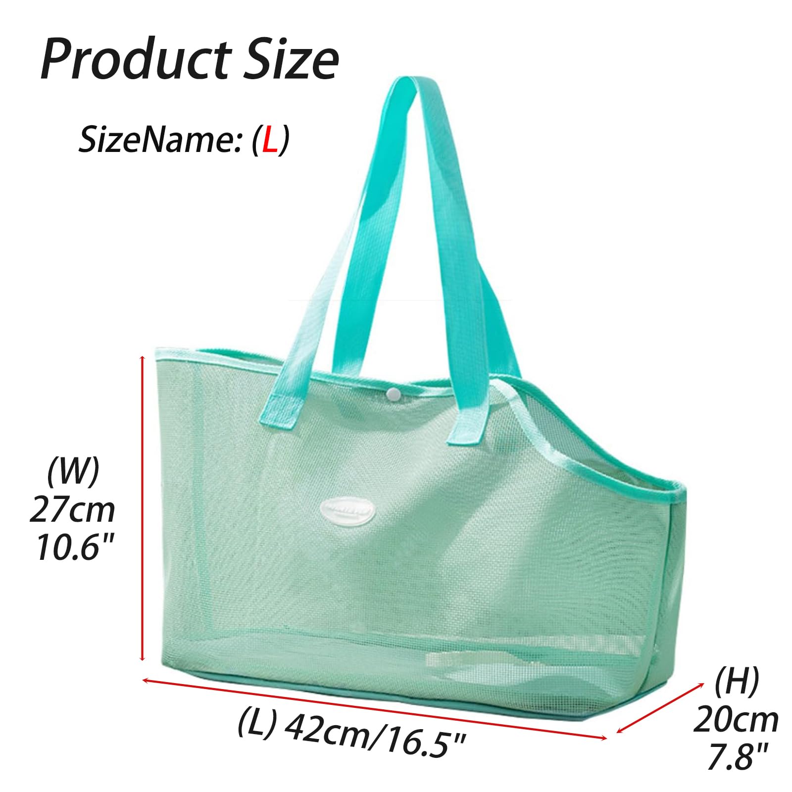 Dog Carrier Hnadbag for Small Dogs Cat Summer Breathable Mesh Beach Bag Dog Pets Carrier Soft Sided Collapsible Outdoor Travel Puppy Carrier (Green - Image 2