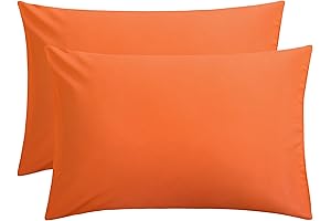FLXXIE: 1800 Super Soft Orange Microfiber Pillowcase Set