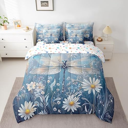 Erosebridal Floral Dragonfly Comforter Set 7 Pieces Girls Ru