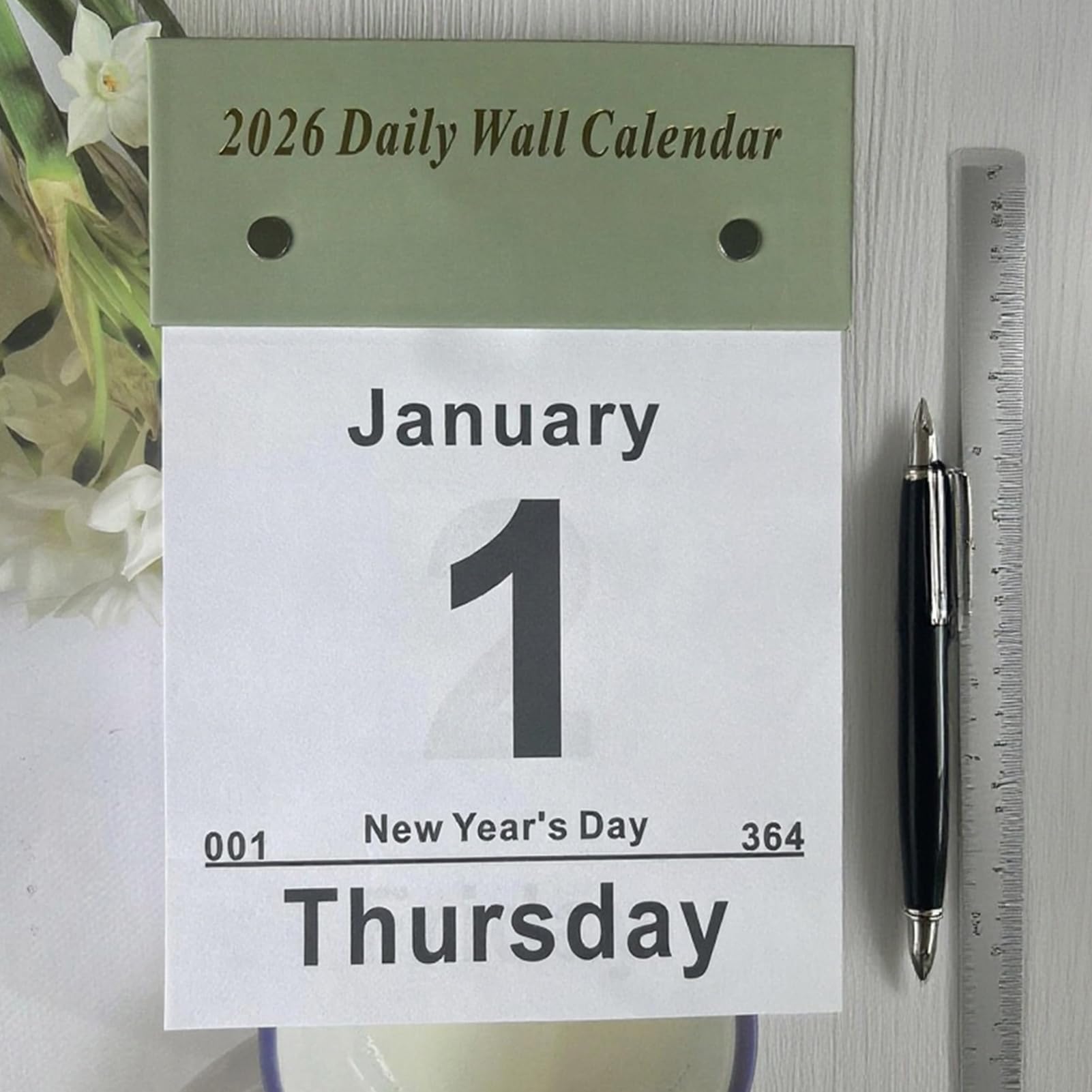 2026 Calendario Giornaliero Agenda Organizer Planner E Ornamento Staccabile | Calendario Giornaliero Da Parete Moderno per Studenti Adulti Insegnanti Soggiorno Camera da Dormitorio