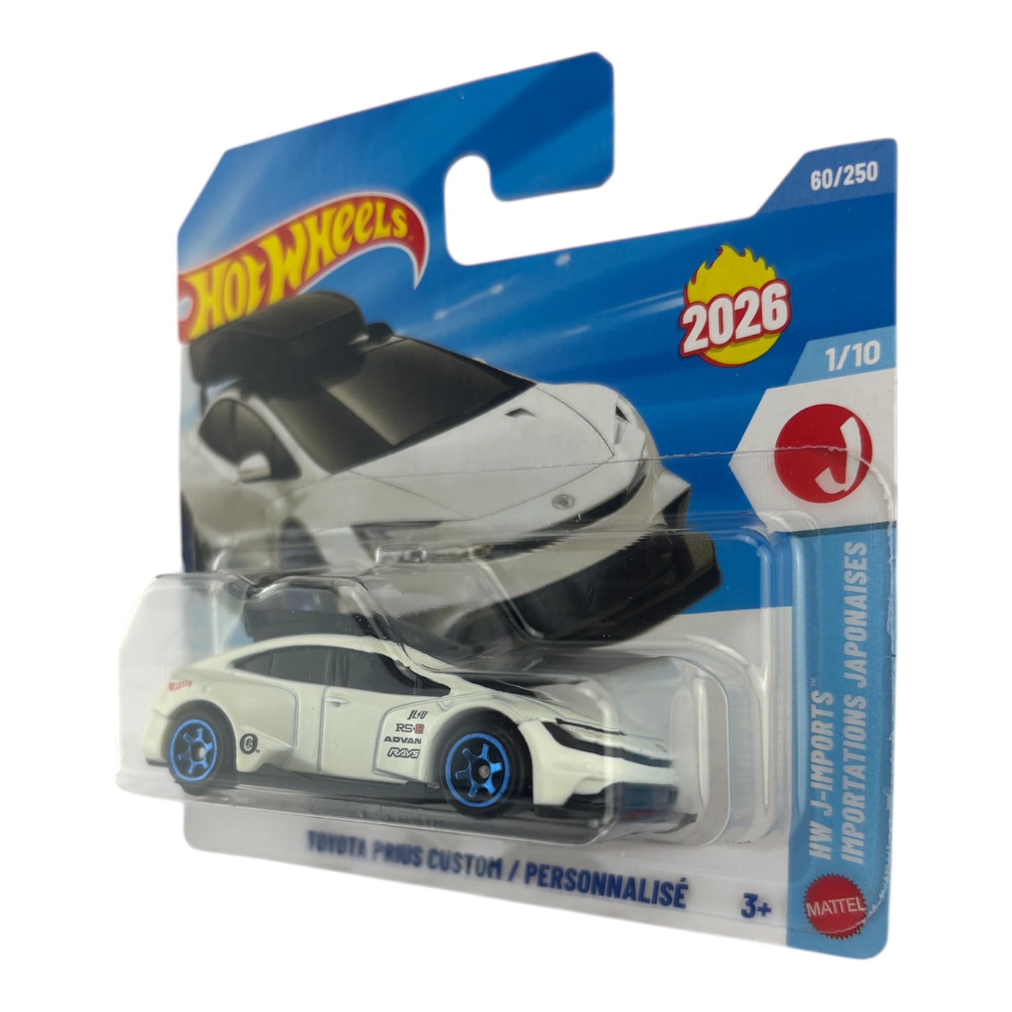Hot Wheels Toyota Prius Custom [White] J-Imports 1/10, 60/250, New