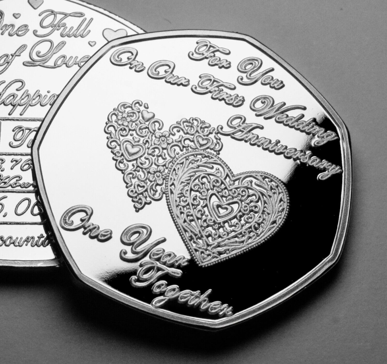 The Commemorative Coin Company Silver Our First Wedding Anniversary Commemorative. Gift/Present/Husband/Wife.