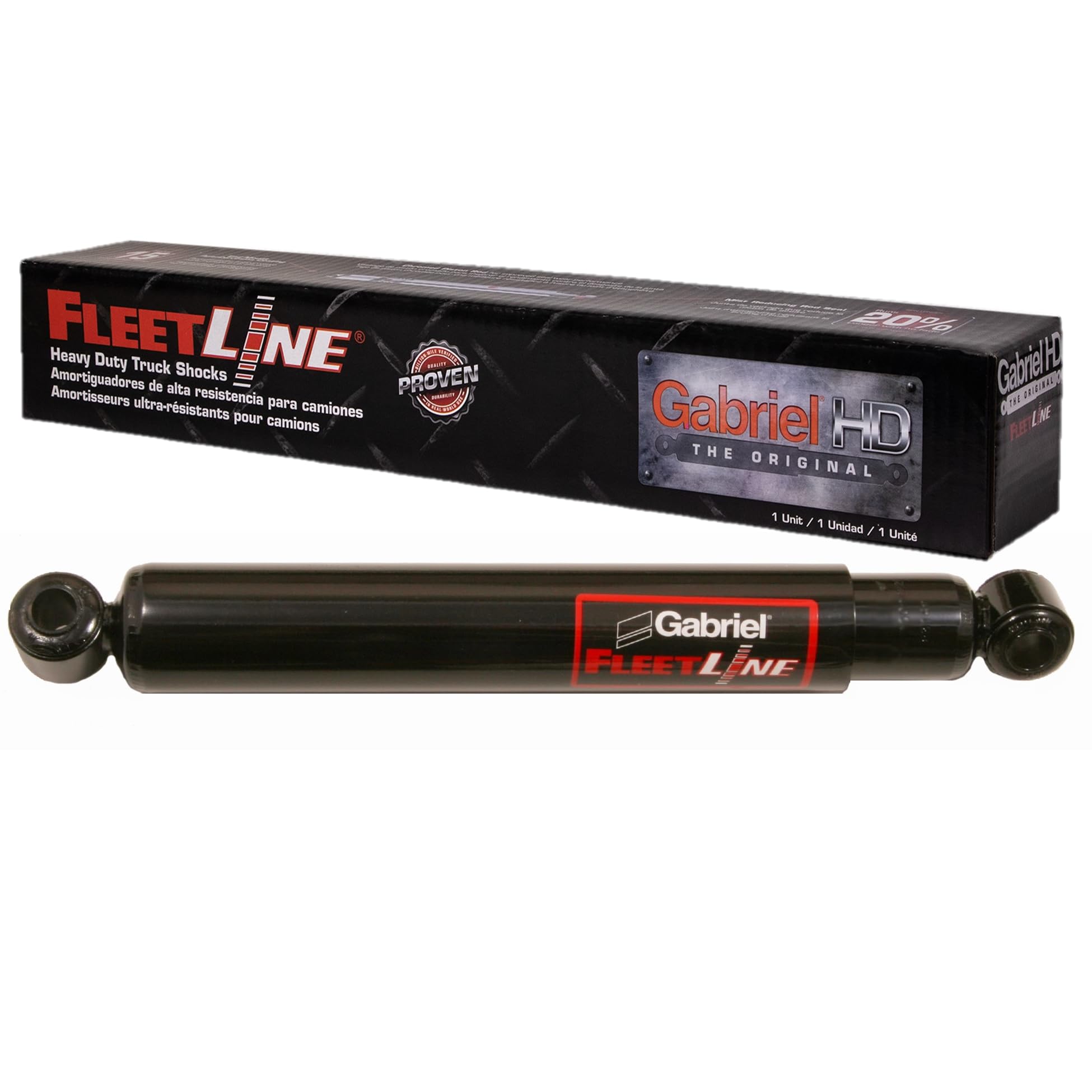 Gabriel 83147 FleetLine HD Truck Rear Shocks Fits Mack Anthem; CHU, CXN, GU7, GU8, Granite, TD700, Titan, All Hendrickson Truck Suspension Systems; OEM# 60670006, 14QK424M, 20570098