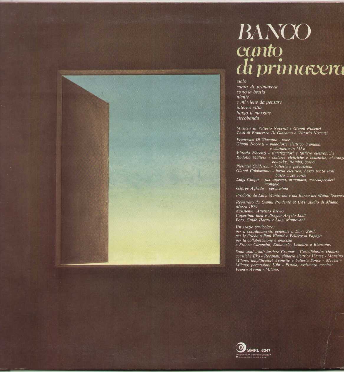 SMRL6247 LP Canto Di Primavera VINYL
