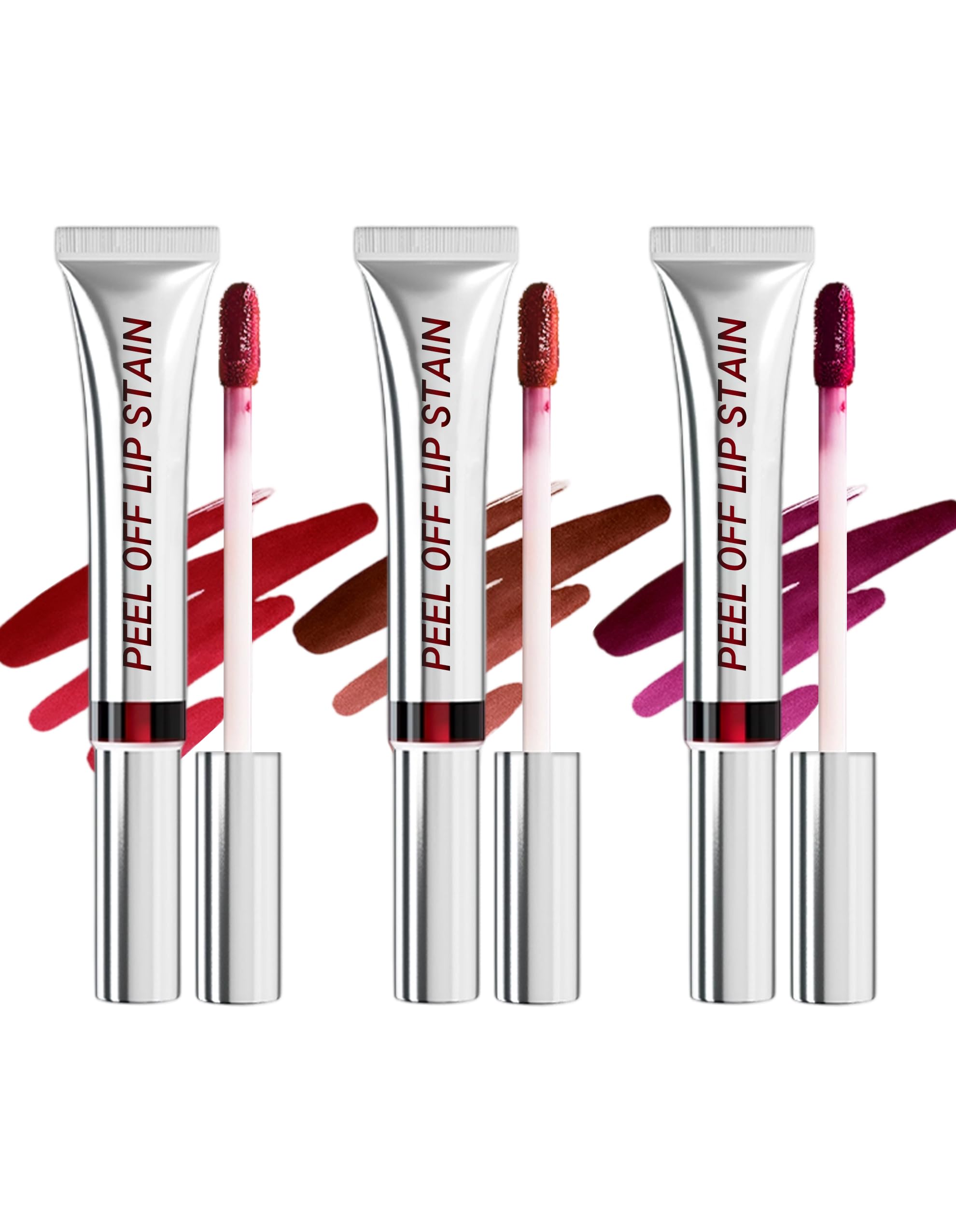 Erinde 3 Colors Peel Off Lip Liner Stain, Long Lasting Waterproof Lip Tattoo