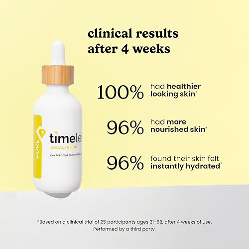 Miniatura 3 de Timeless Skin Care Squalane Oil 100% Pure - Plant-Based Face Oil - Fragrance-Free - For Dry Skin - Moisturizing - 2 oz