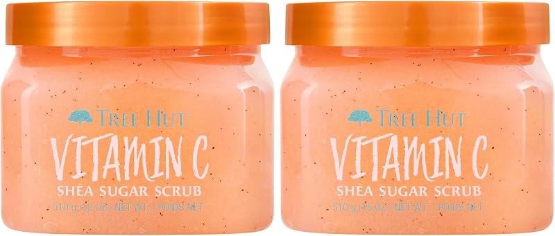 Tree Hut Vitamin C Sugar Scrub | 18 oz | Ultra Hydrating | Nourishing | Pack of 2